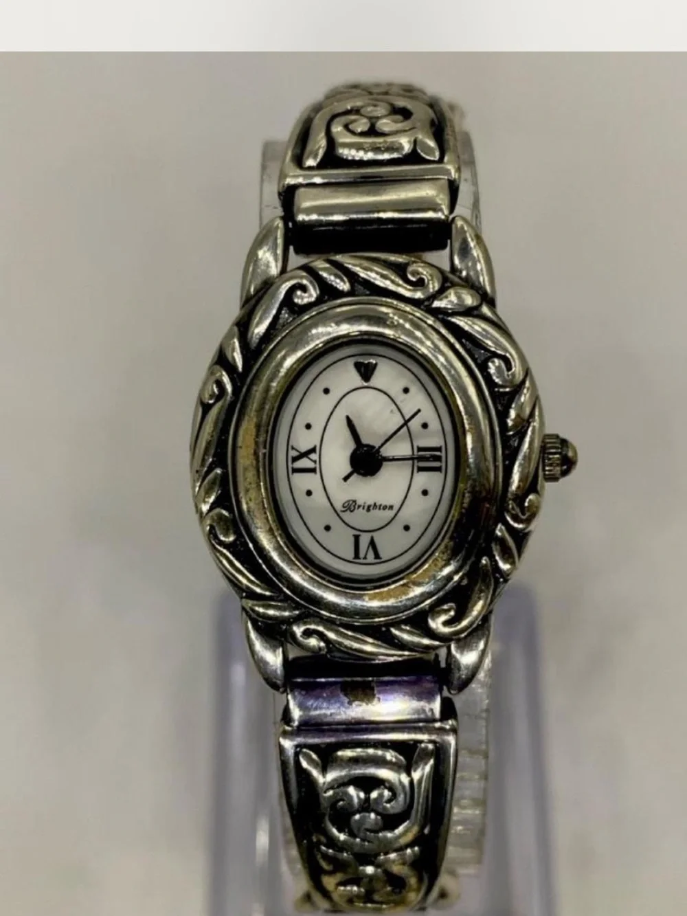 *** Brighton ^^^ Silver Ornate Oval Women's Watch *** Luxury ***